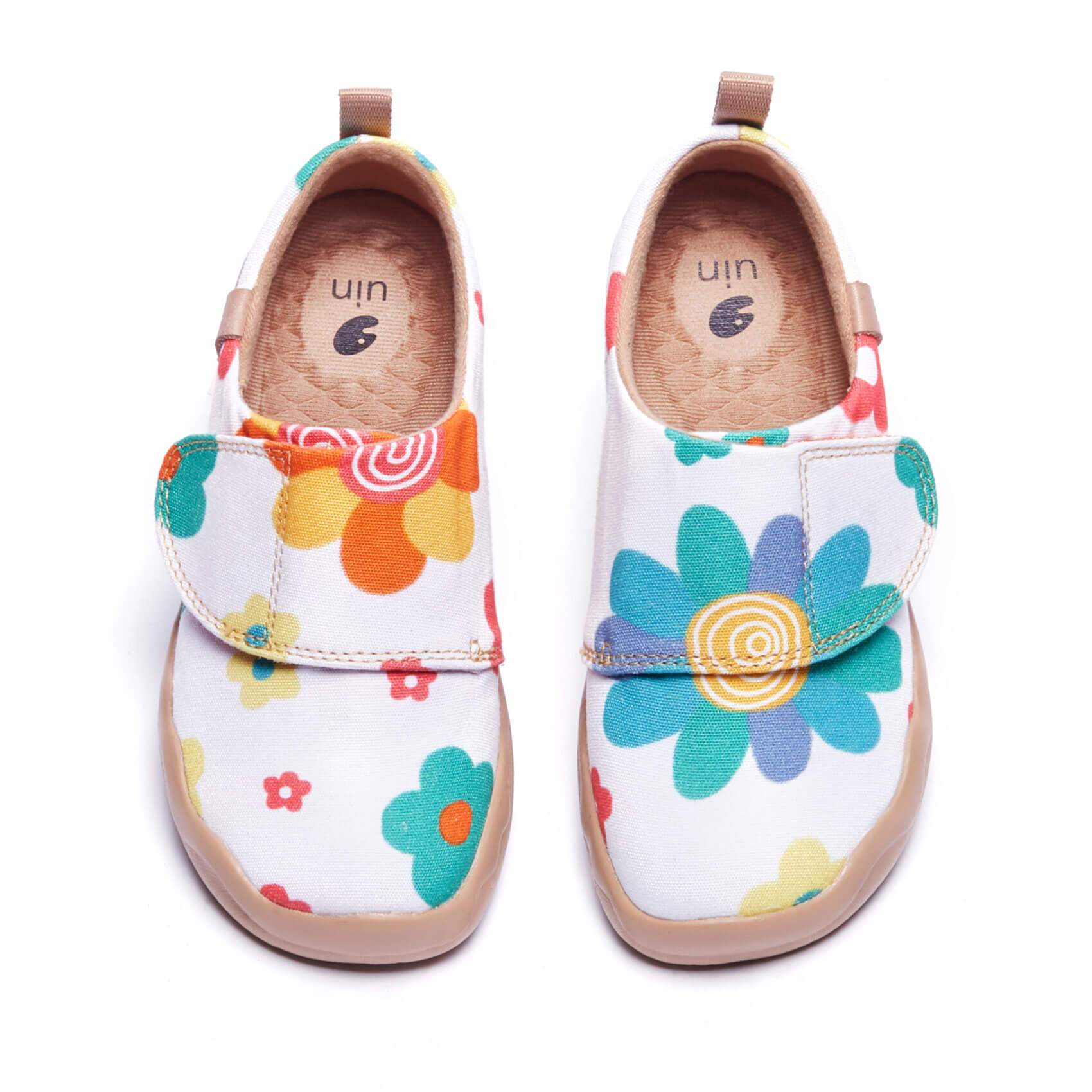 UIN Footwear Kid Flowers Market Kid Canvas loafers