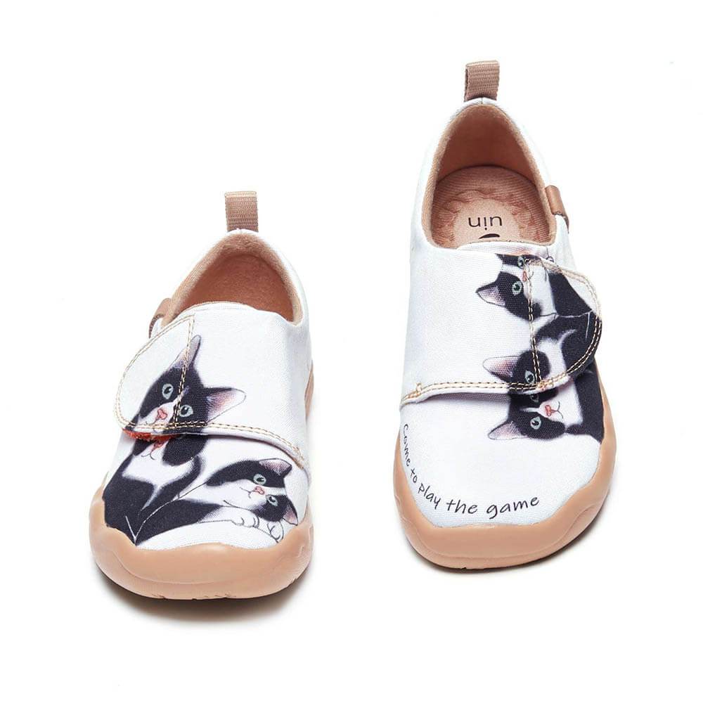 UIN Footwear Kid Milky Kitty Kid Canvas loafers