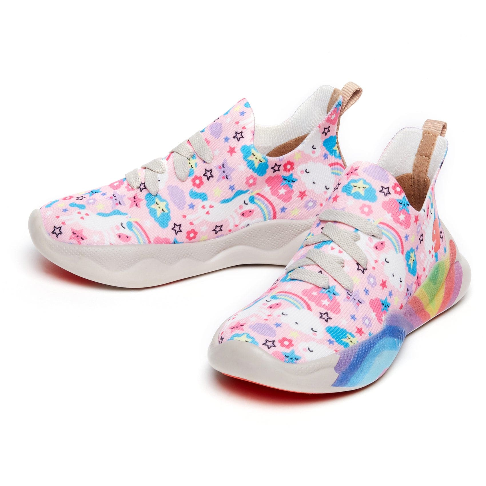 UIN Footwear Kid Rainbow Unicorn Mijas I Kid Canvas loafers