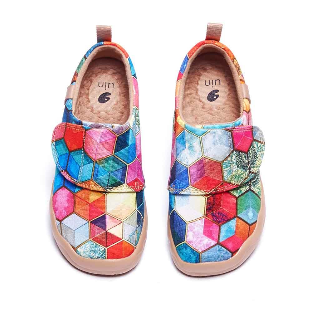 UIN Footwear Kid Stained Glass Kid Canvas loafers