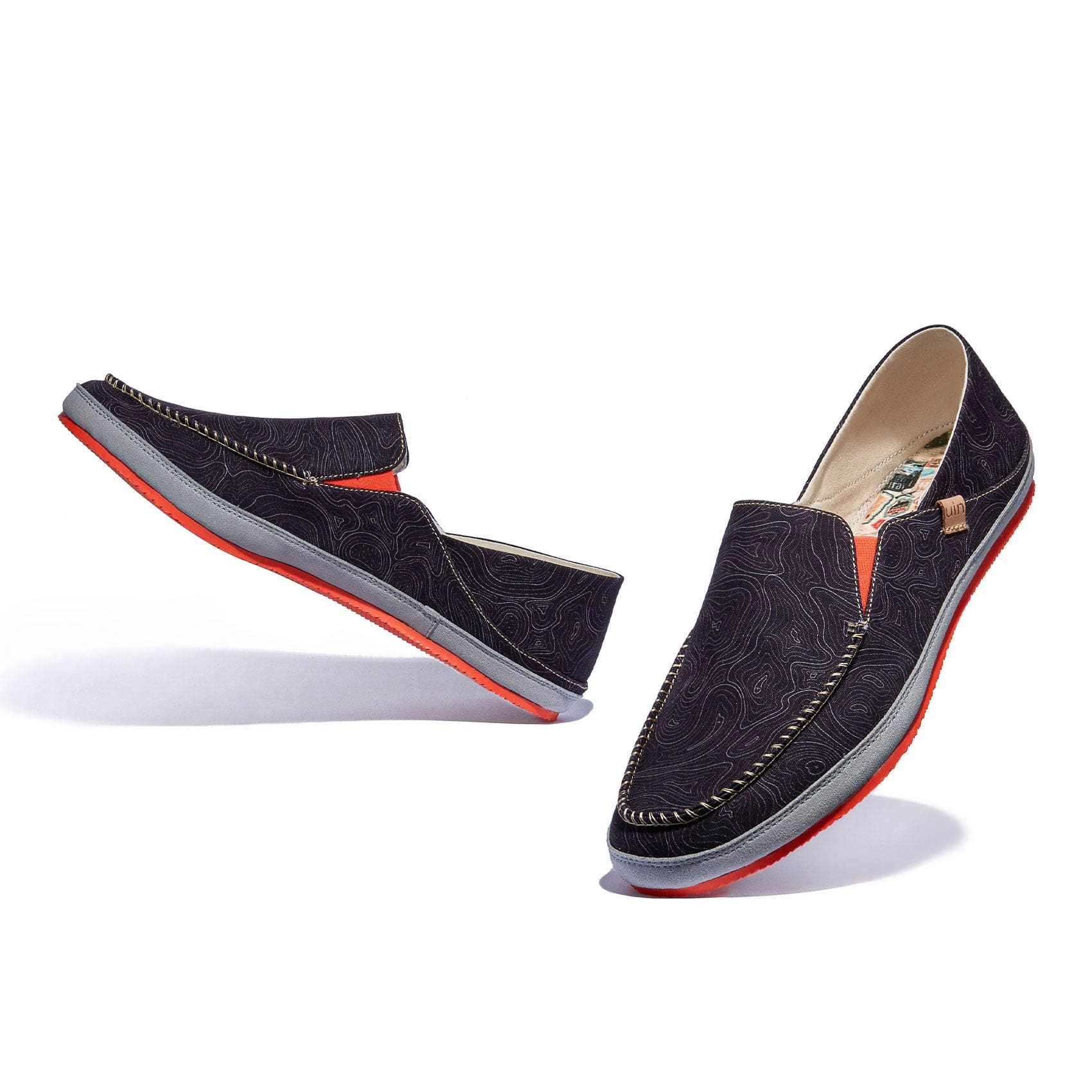 UIN Footwear Men Black Terraces Formentera II Men Canvas loafers