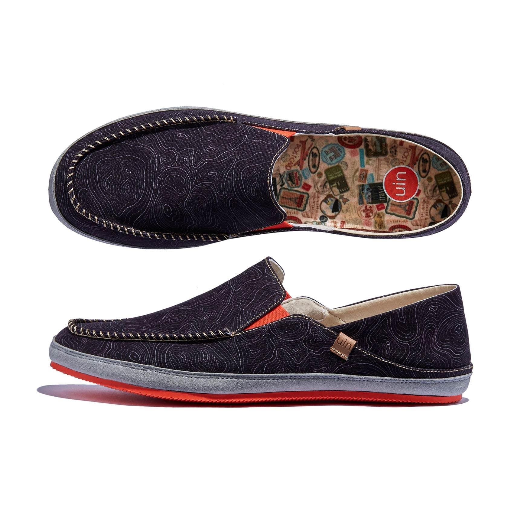 UIN Footwear Men Black Terraces Formentera II Men Canvas loafers