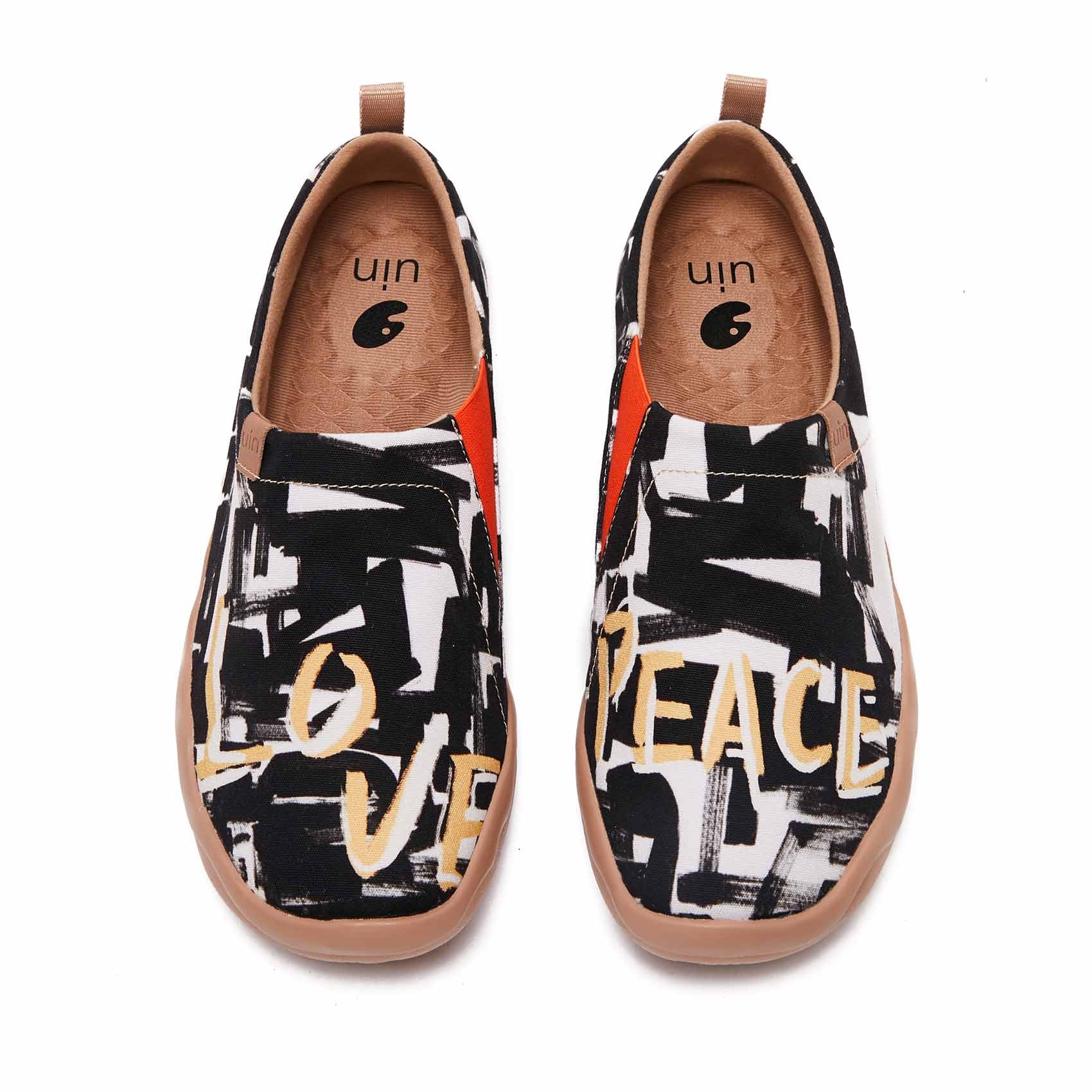 UIN Footwear Men Fight For Peace Canvas loafers