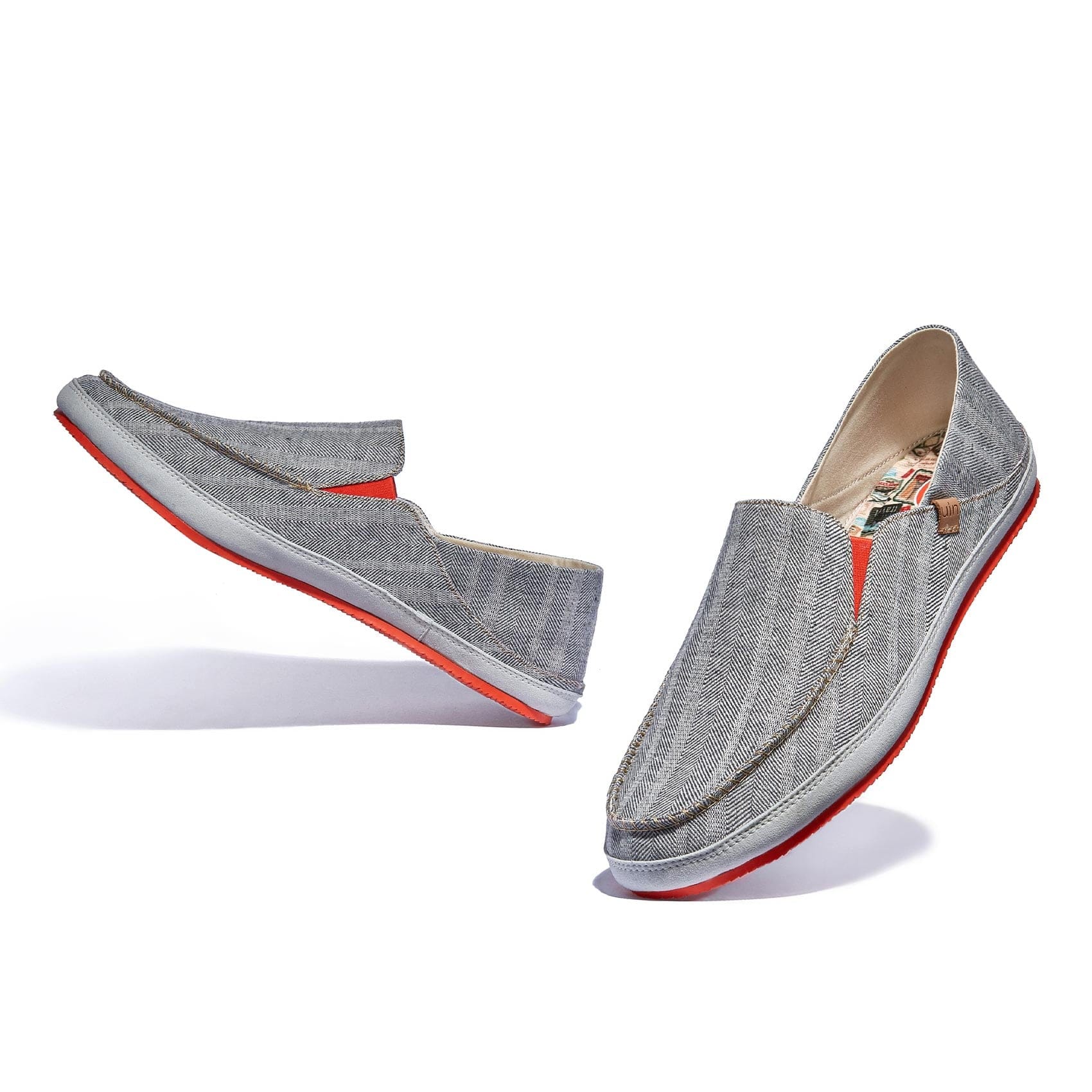 UIN Footwear Men Light Grey Formentera II Men Canvas loafers