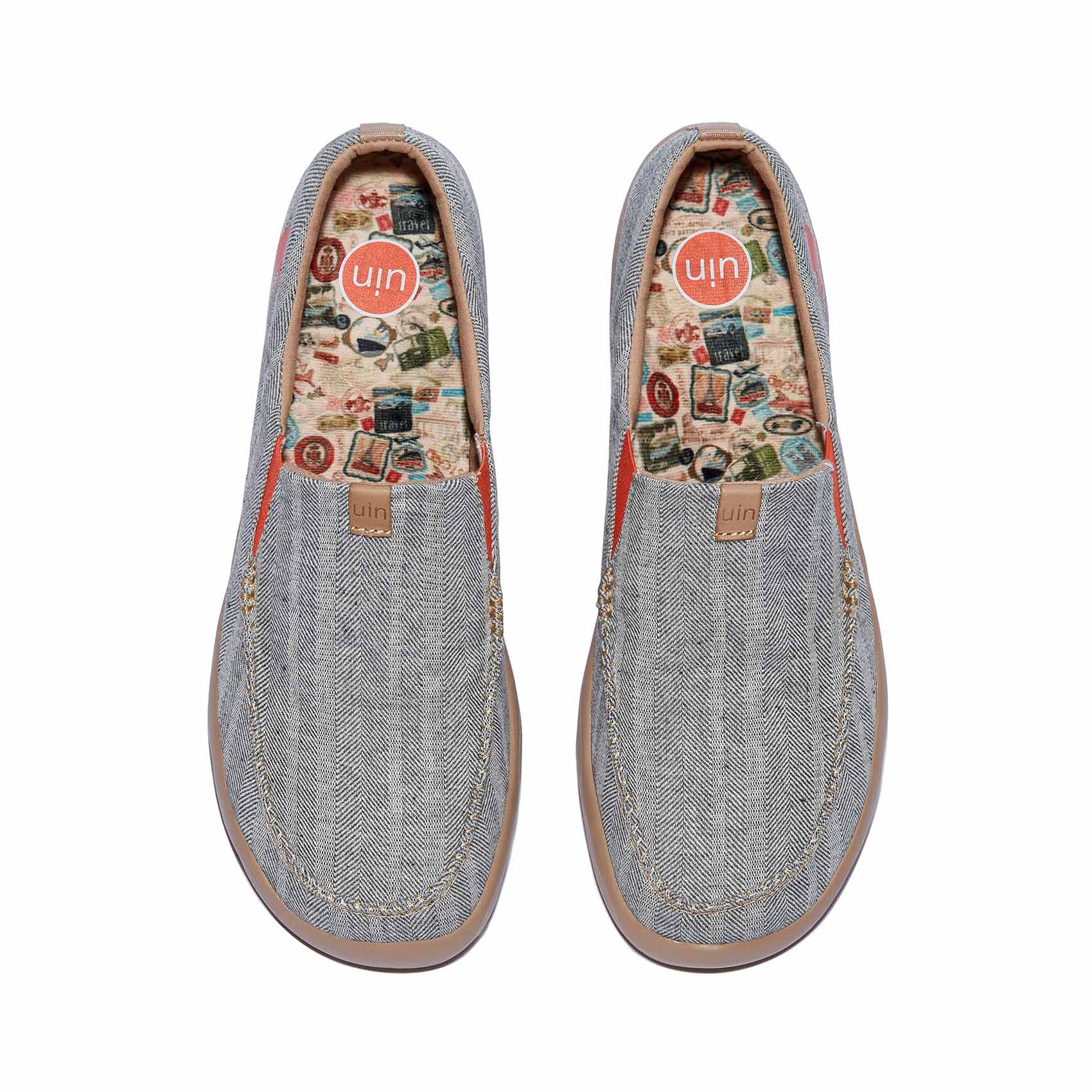 UIN Footwear Men Light Grey Nerja Men Canvas loafers