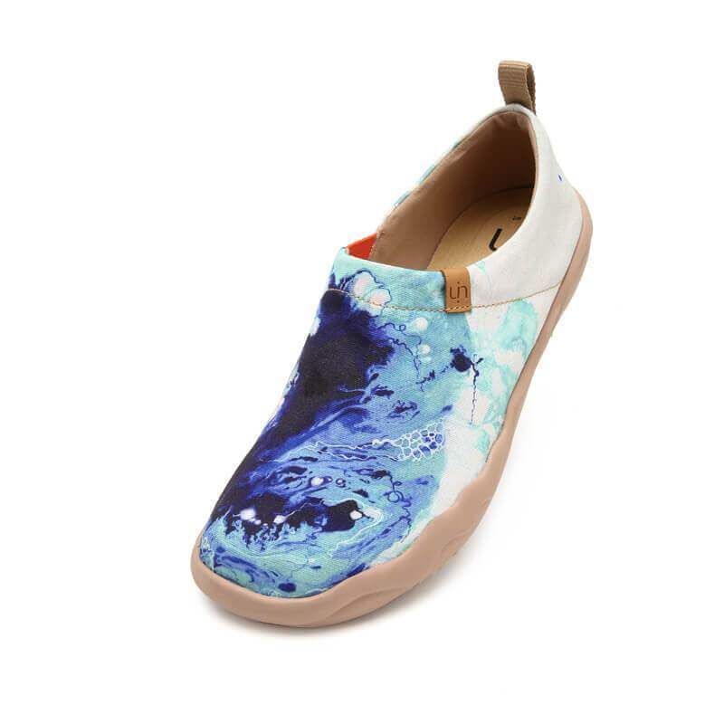 MOTTLED BLUE Abtract Painting Men Loafers Men UIN