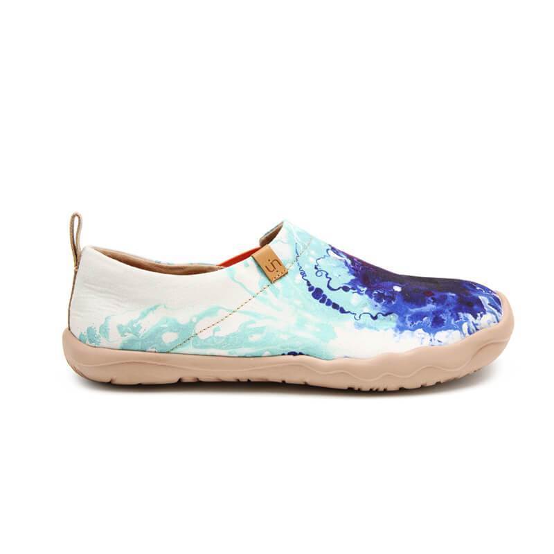 MOTTLED BLUE Abtract Painting Men Loafers Men UIN