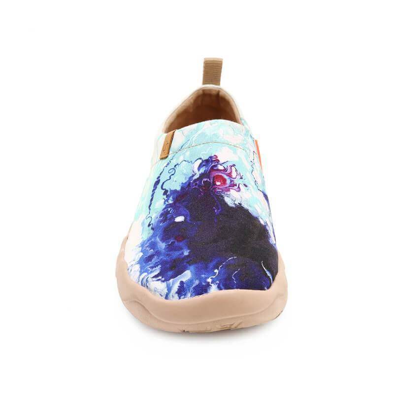 MOTTLED BLUE Abtract Painting Men Loafers Men UIN