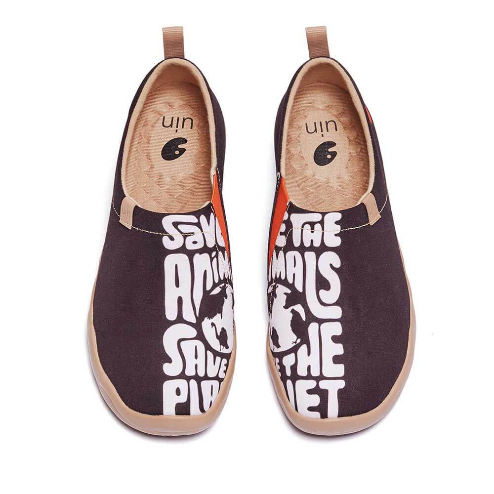 UIN Footwear Men Save the Planet Canvas loafers