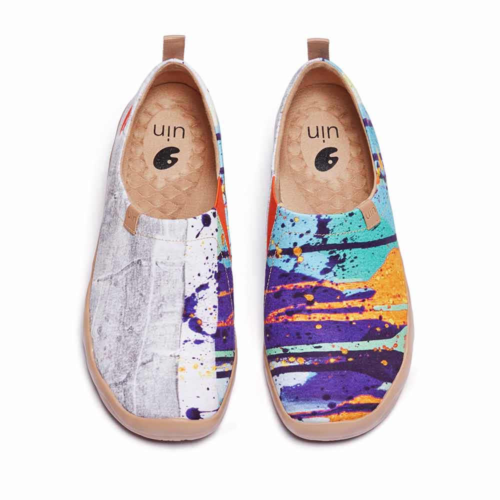 UIN Footwear Men Splatter Canvas loafers