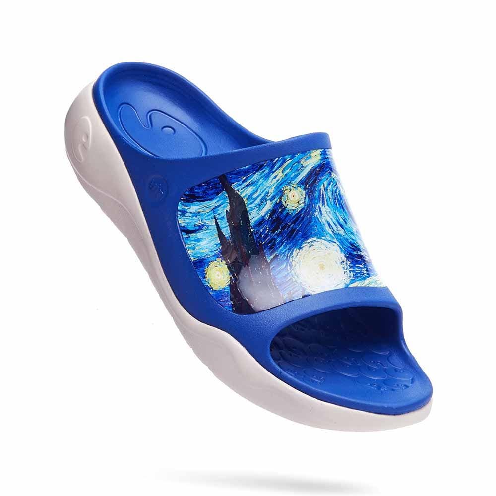 UIN Footwear Men Starry Night II Ibiza Slides Canvas loafers