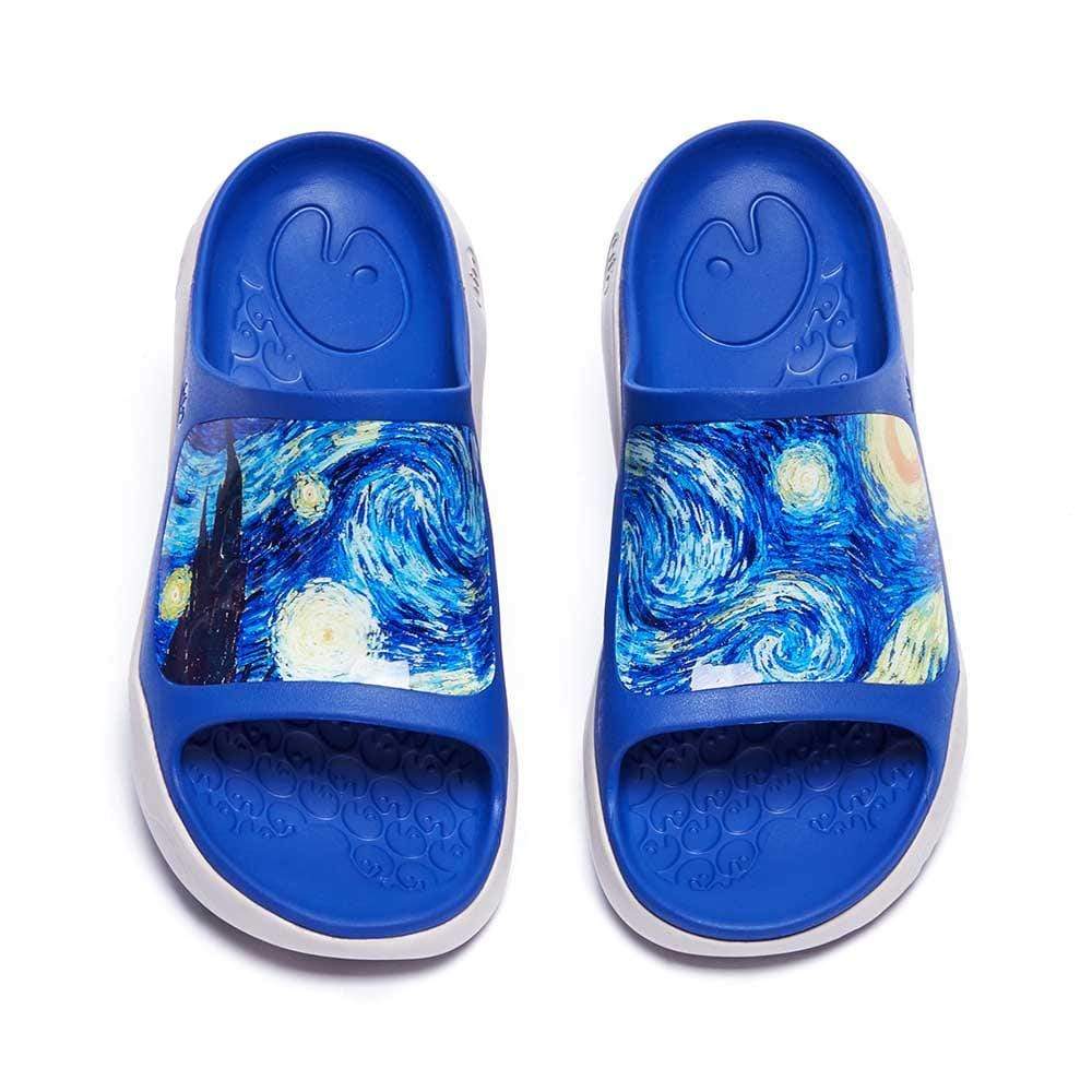 UIN Footwear Men Starry Night II Ibiza Slides Canvas loafers