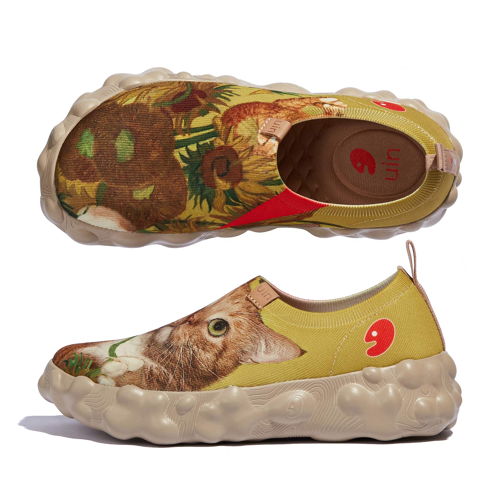 UIN Footwear Men Sunflowers and Cat Toledo VI Men Canvas loafers