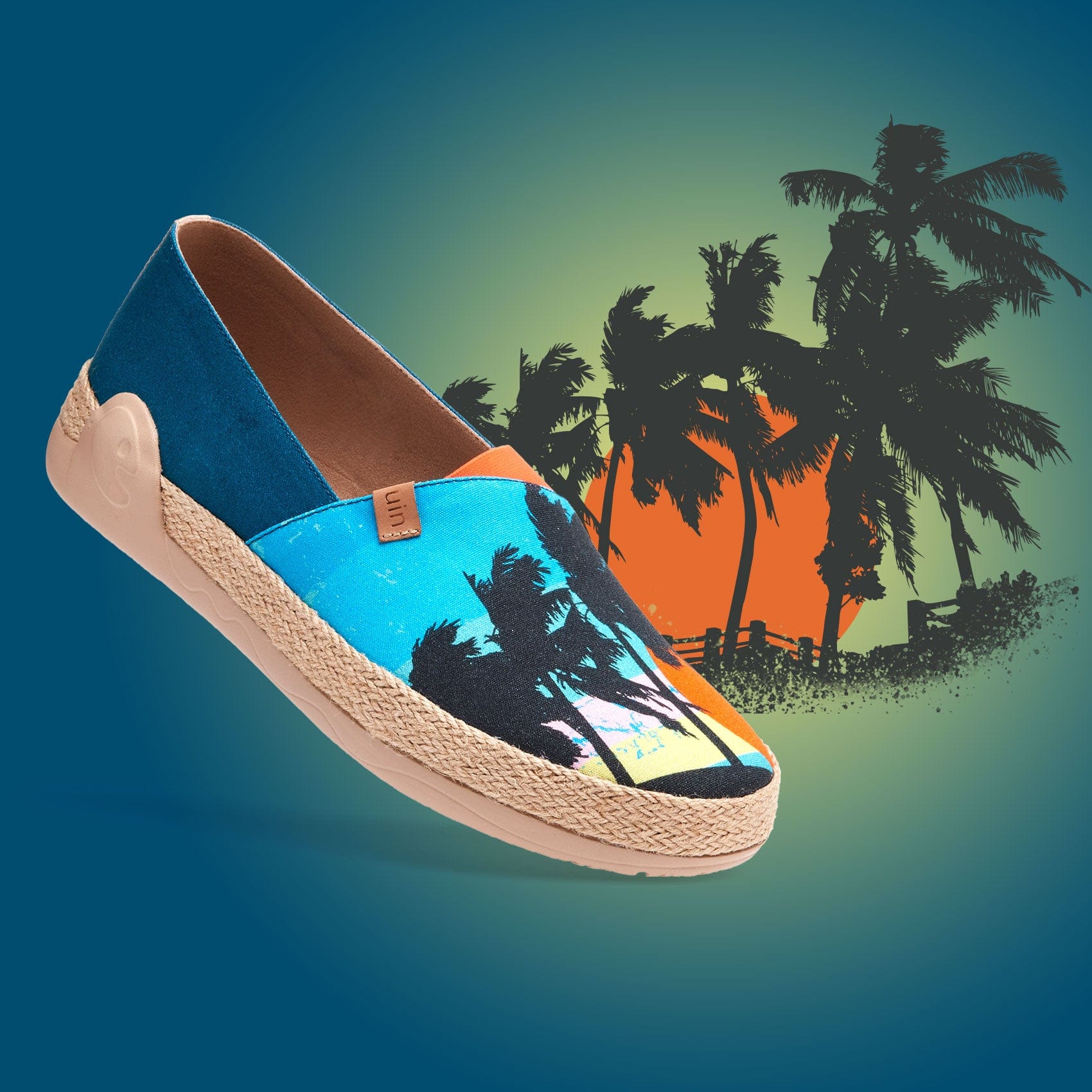 UIN Footwear Men Sunset Palm Marbella I Men Canvas loafers