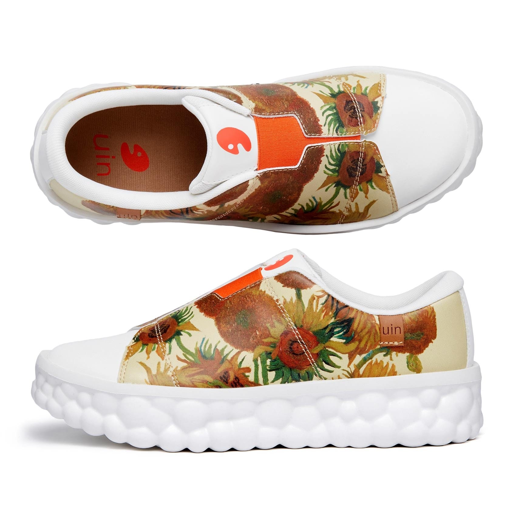 UIN Footwear Men Van Gogh Sunflowers Las Ramblas Men Canvas loafers