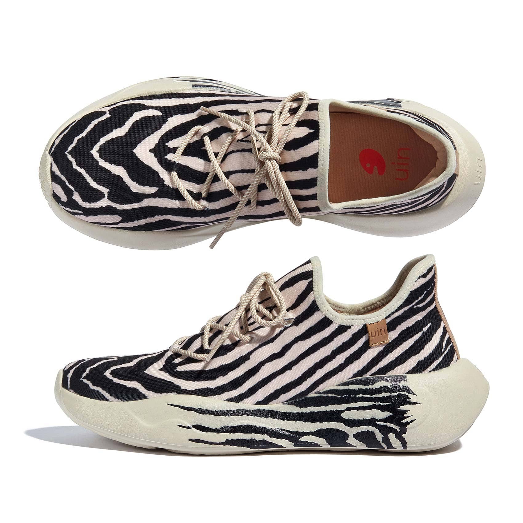 UIN Footwear Men Zebra-Stripe San Sebastian II Men Canvas loafers