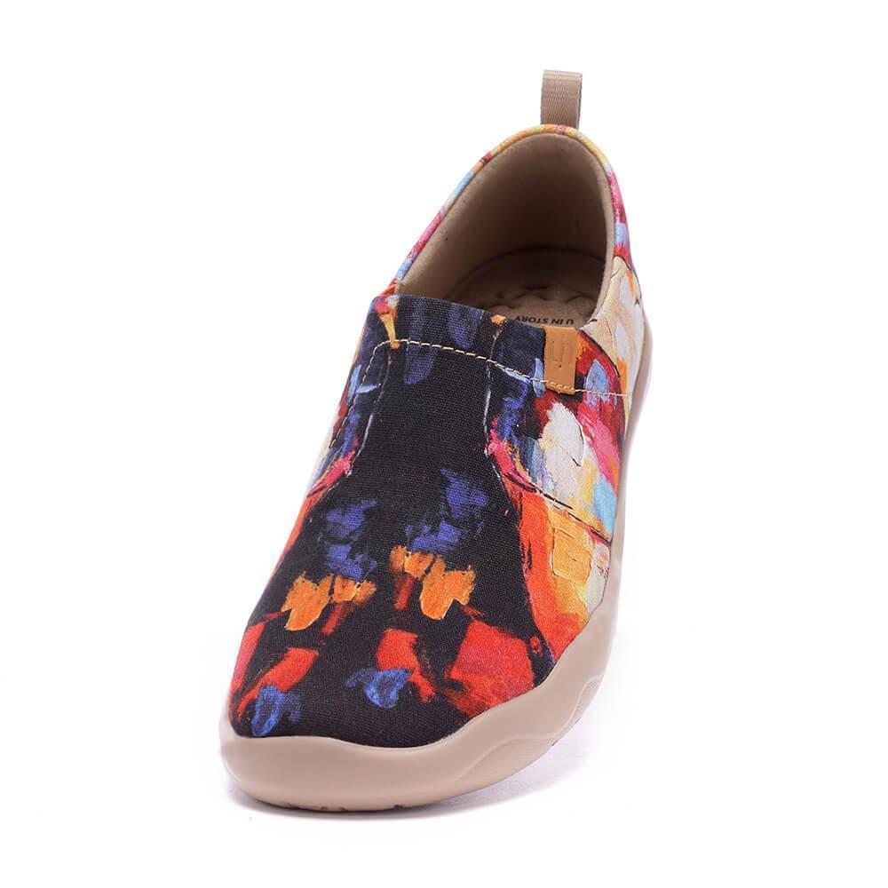 UIN Footwear Women Artwork in Progress Canvas loafers