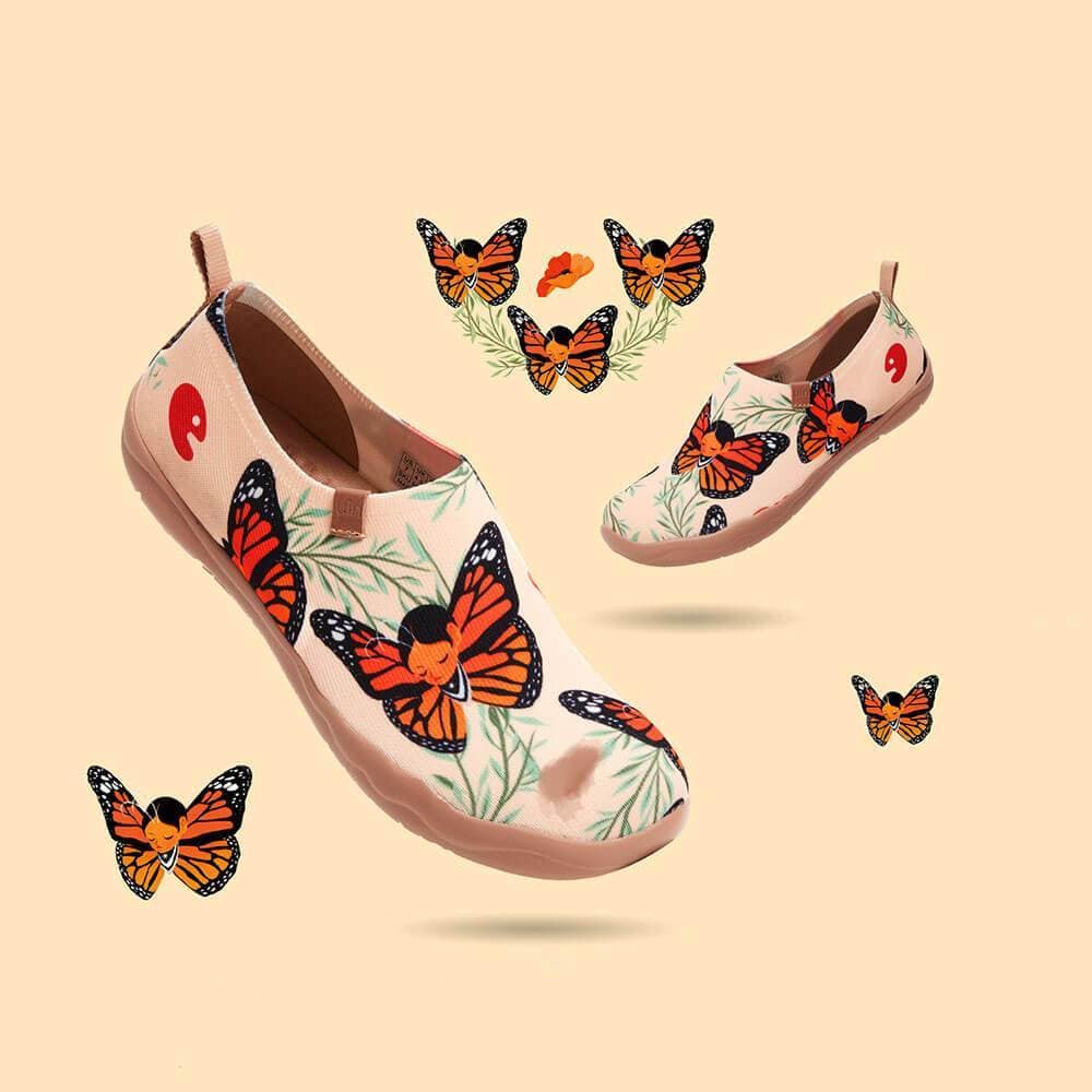 UIN Footwear Women Butterfly Fairy Canvas loafers