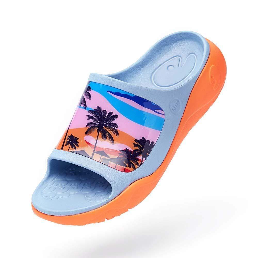 UIN Footwear Women Coconut Sunset Ibiza Slides Canvas loafers