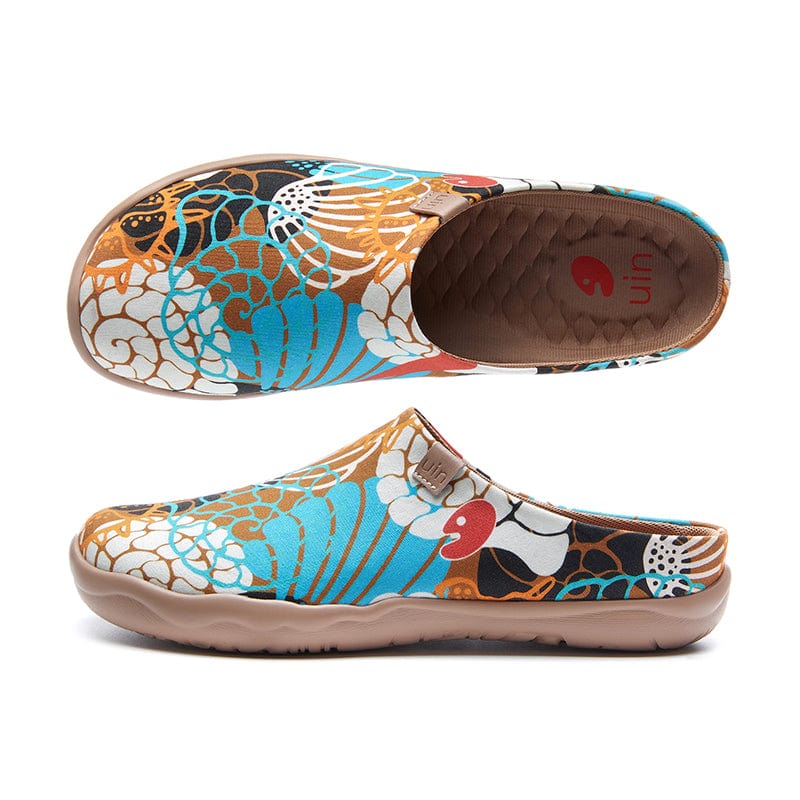 UIN Footwear Women Colorful Shells Malaga Women Canvas loafers