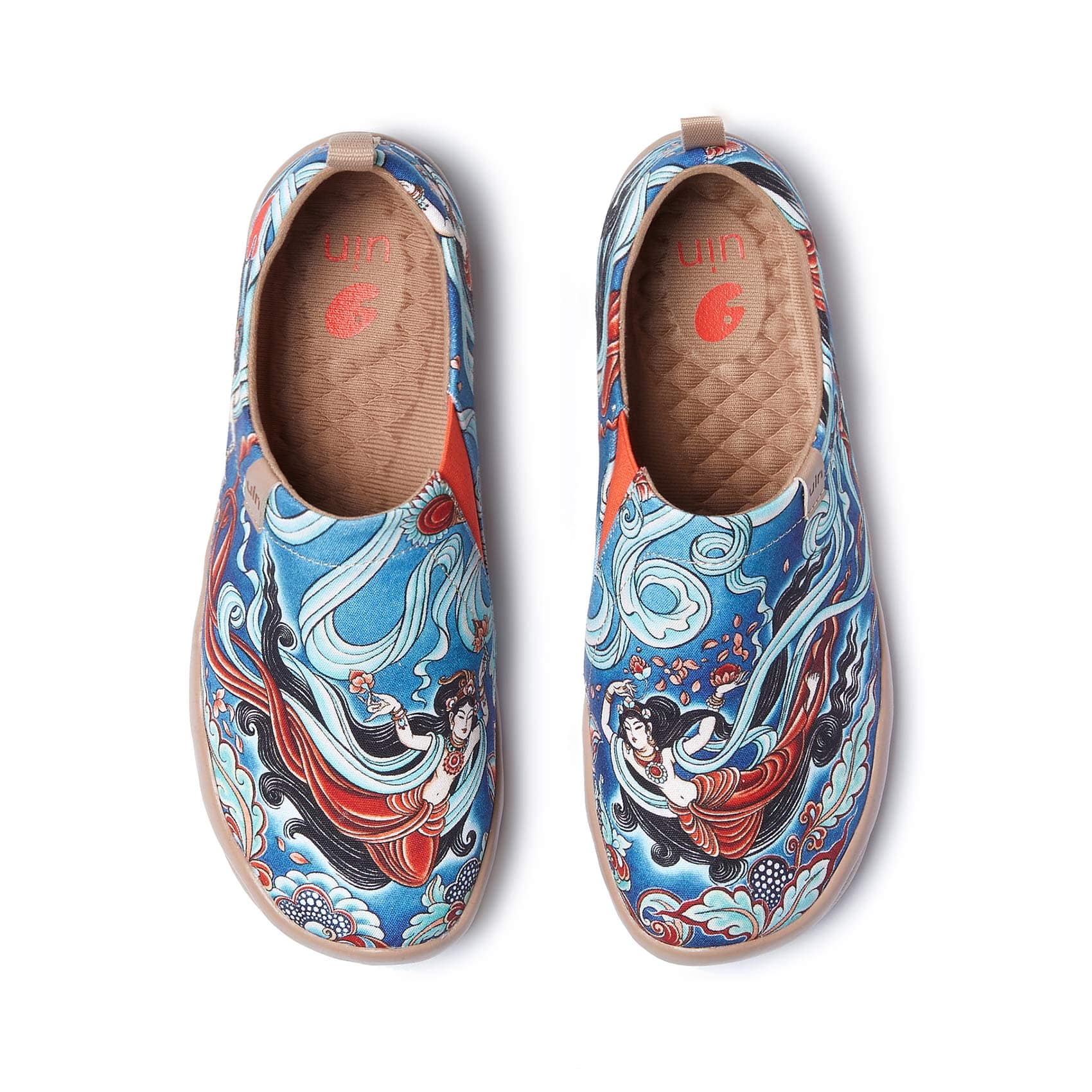 UIN Footwear Women Dunhuang Flying Apsaras Toledo I Women Canvas loafers