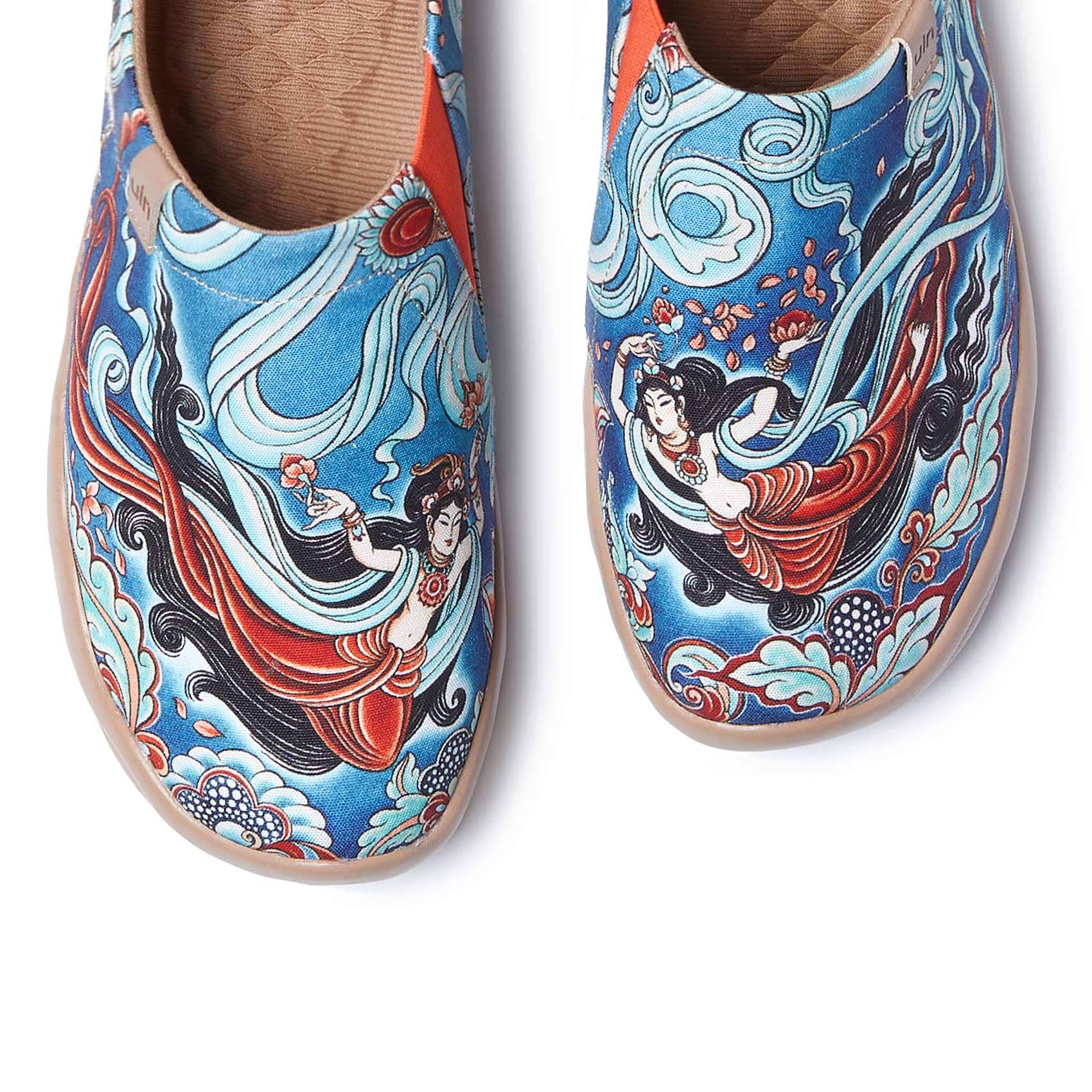 UIN Footwear Women Dunhuang Flying Apsaras Toledo I Women Canvas loafers