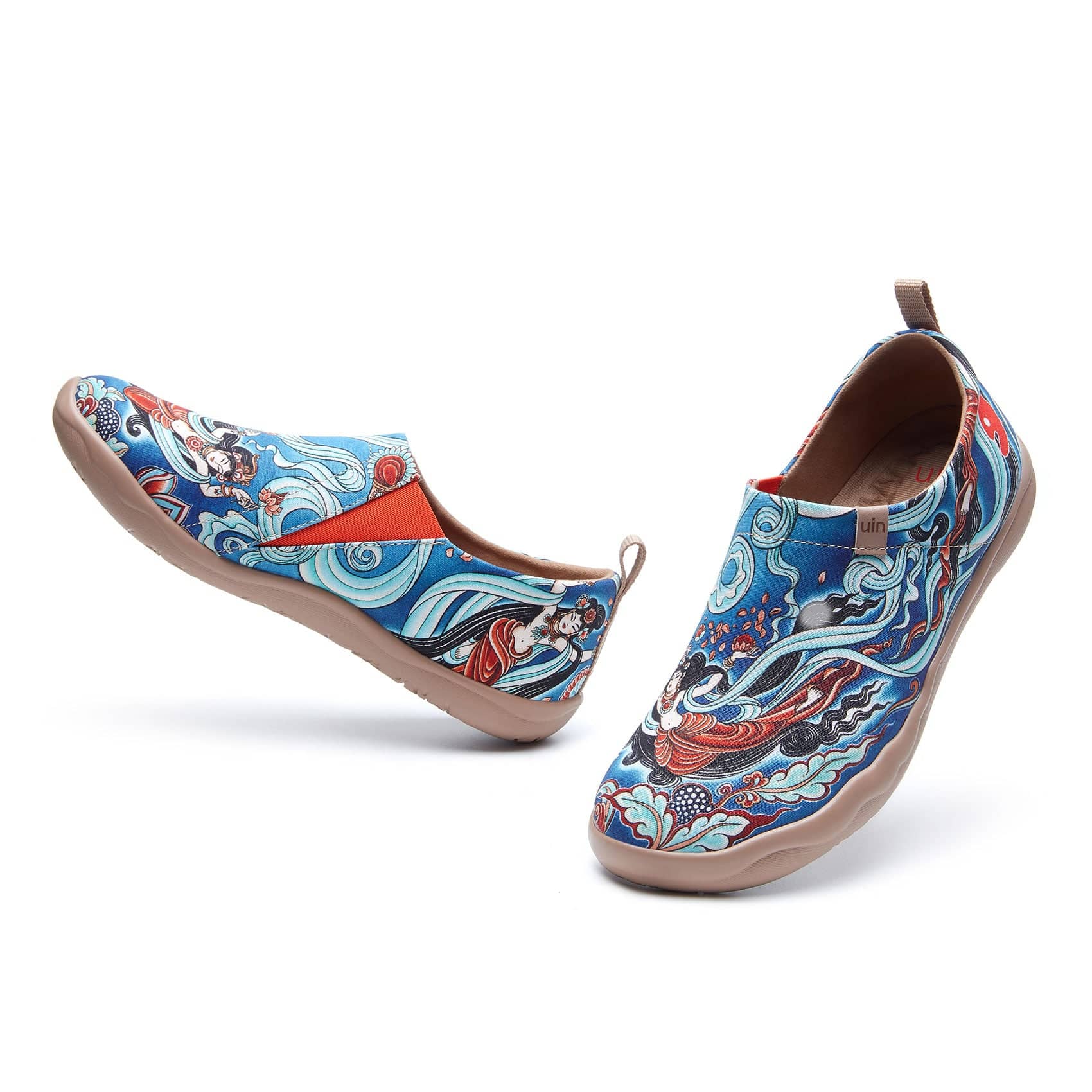 UIN Footwear Women Dunhuang Flying Apsaras Toledo I Women Canvas loafers