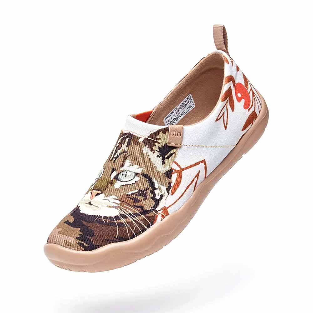 UIN Footwear Women Fluffy Kitty Canvas loafers