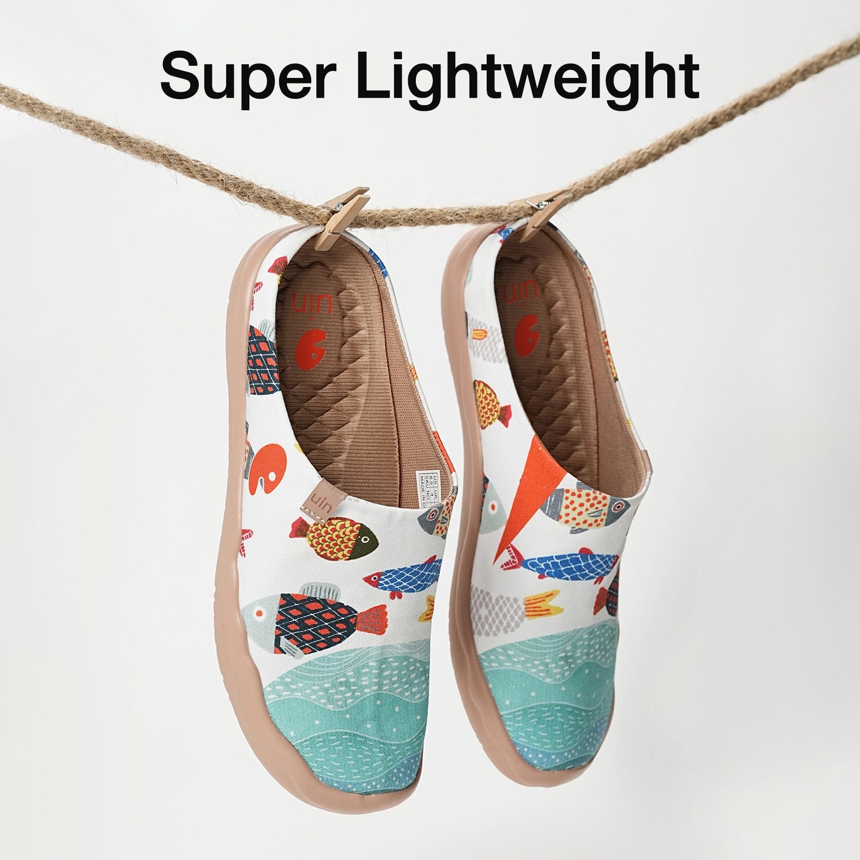 UIN Footwear Women Happy Fish Women Slipper-US Local Delivery Canvas loafers