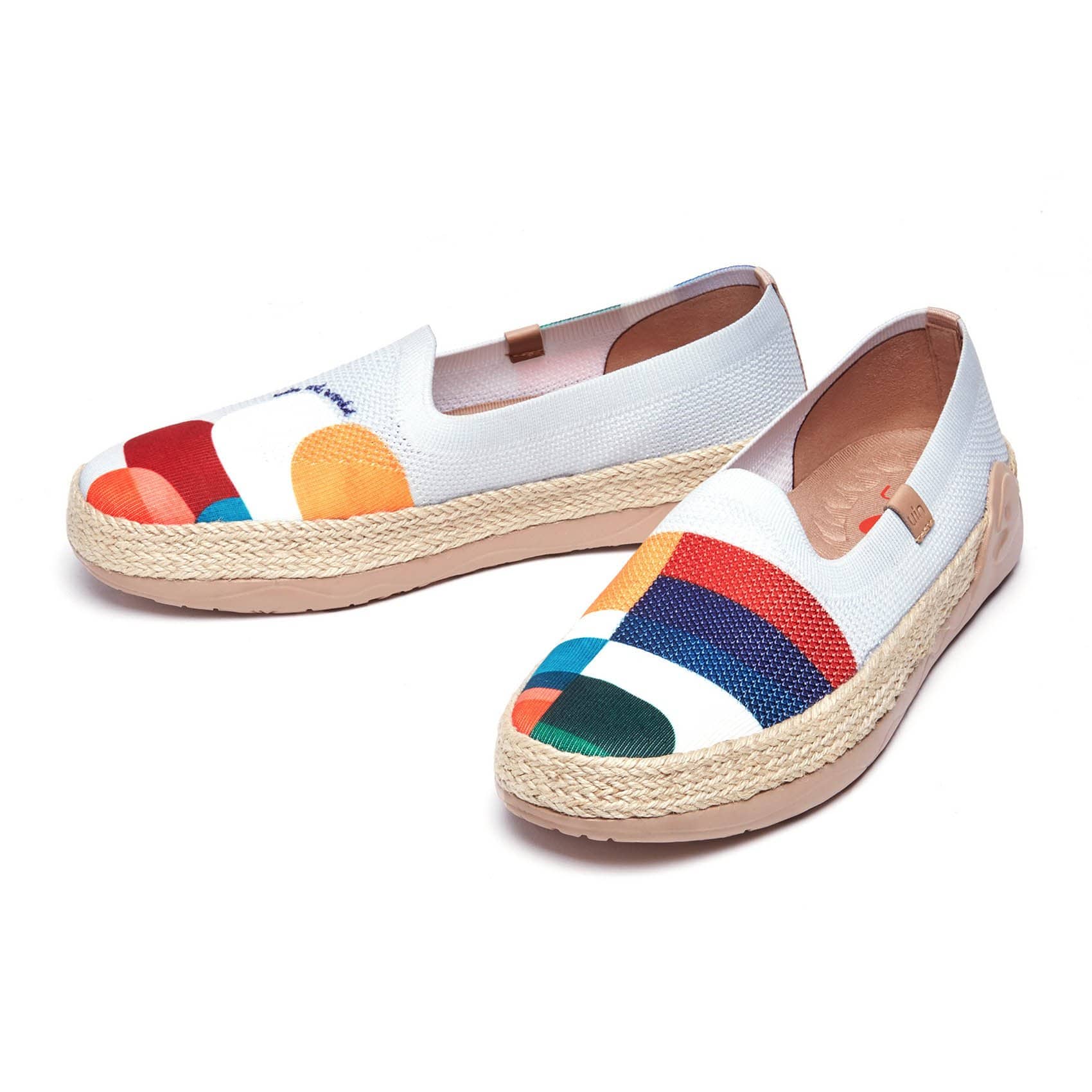 UIN Footwear Women Hold that Color Marbella Canvas loafers