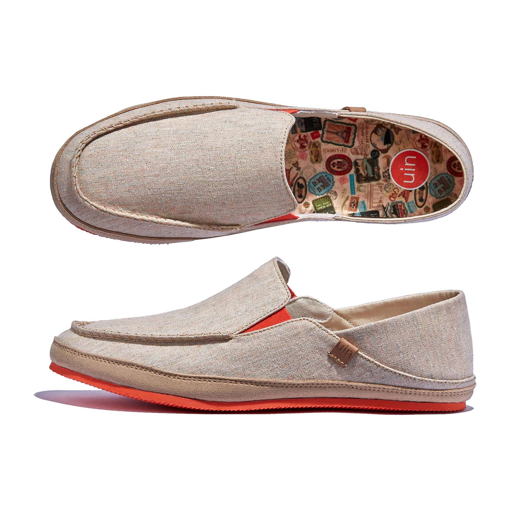 UIN Footwear Women Khaki Brown Formentera II Women Canvas loafers