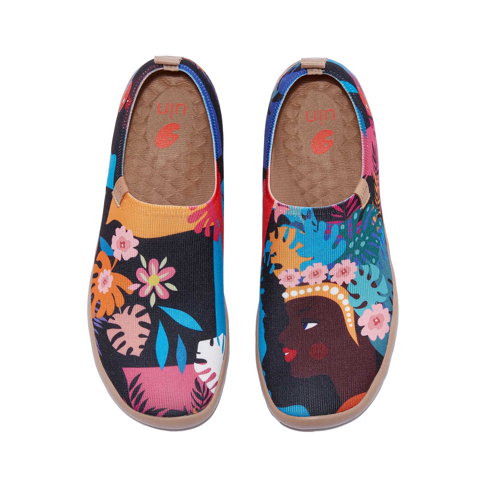 UIN Footwear Women Lady Flower Toledo I Women Canvas loafers