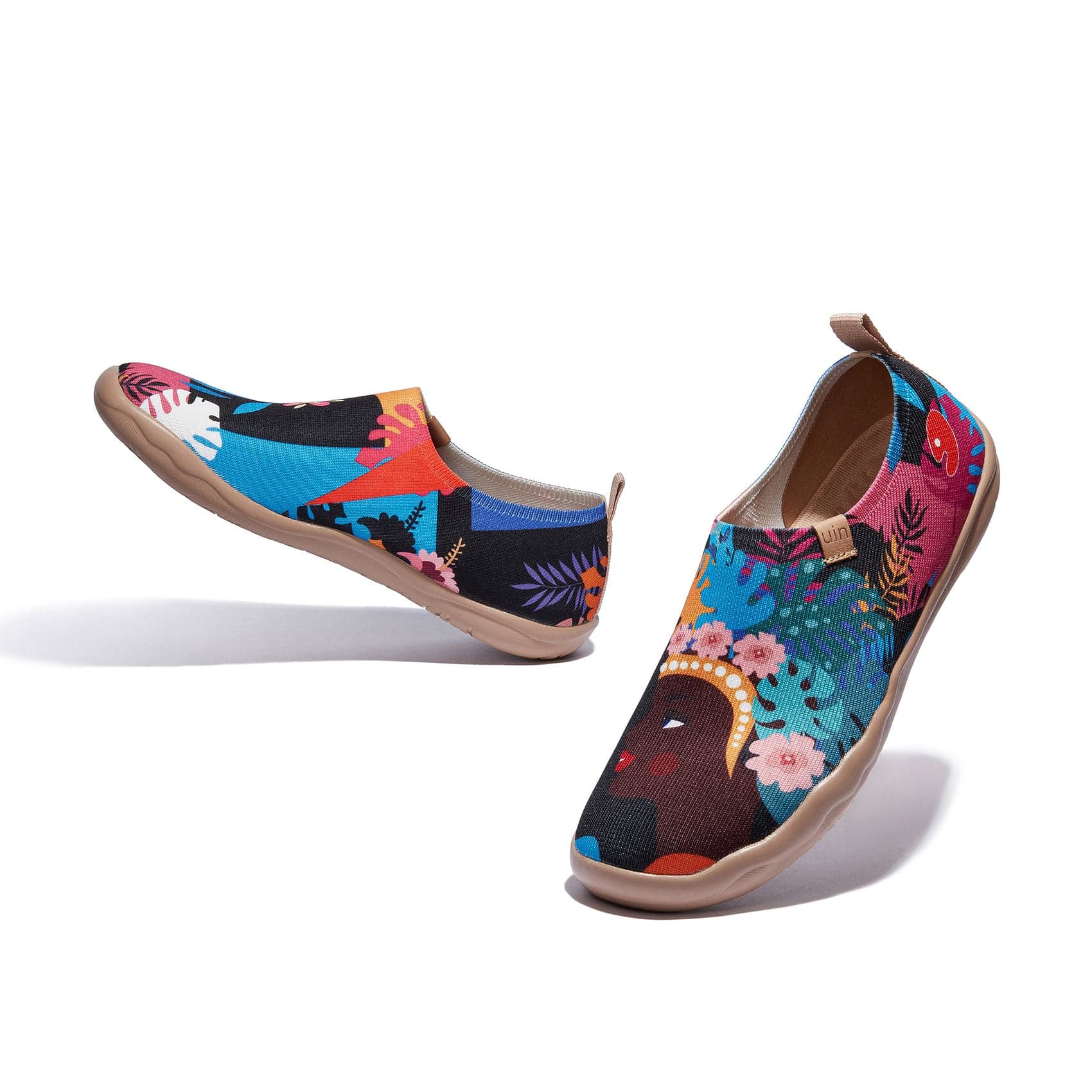 UIN Footwear Women Lady Flower Toledo I Women Canvas loafers