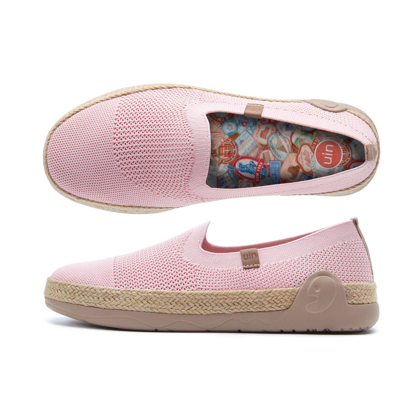 UIN Footwear Women Marbella II Pink Canvas loafers