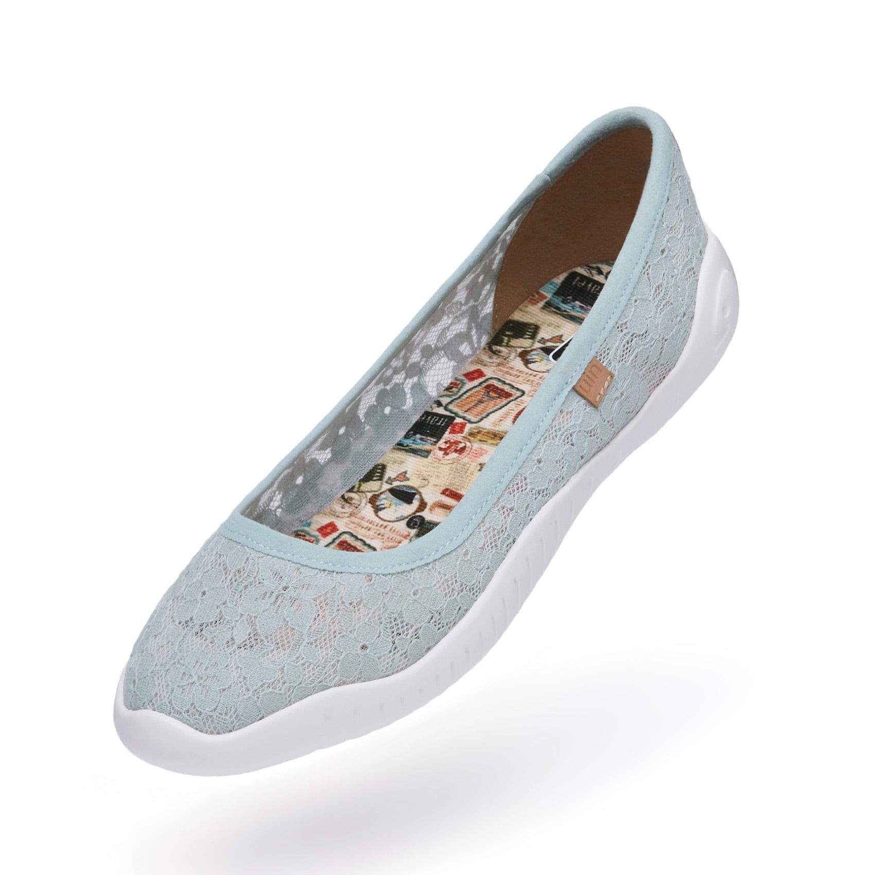 UIN Footwear Women Mintcream Lace Minorca III Women Canvas loafers