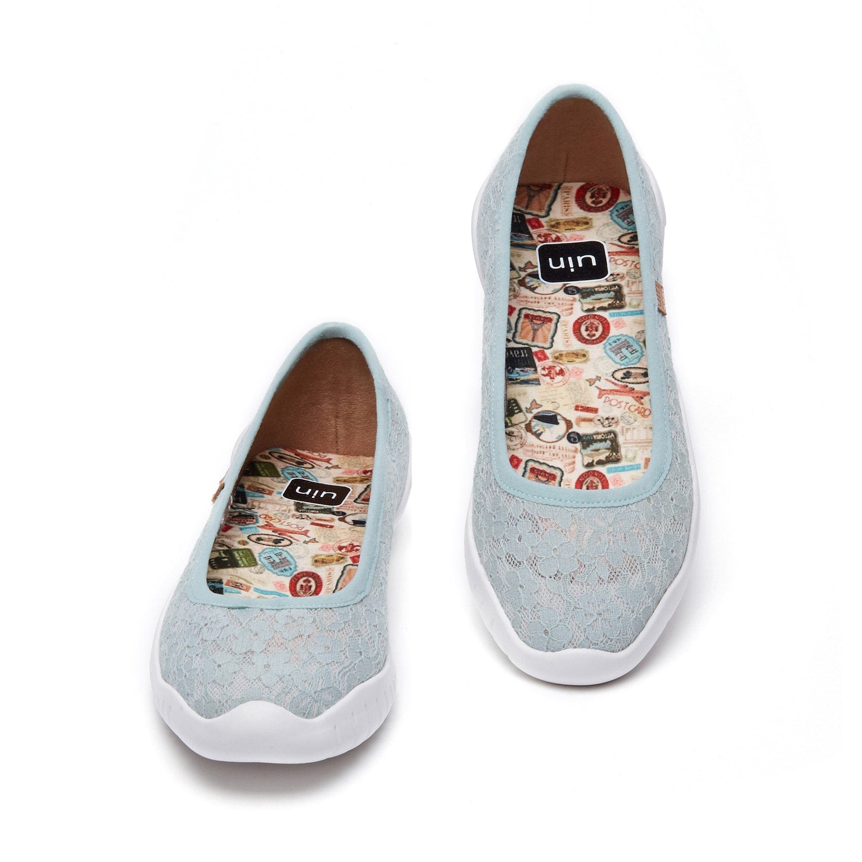 UIN Footwear Women Mintcream Lace Minorca III Women Canvas loafers