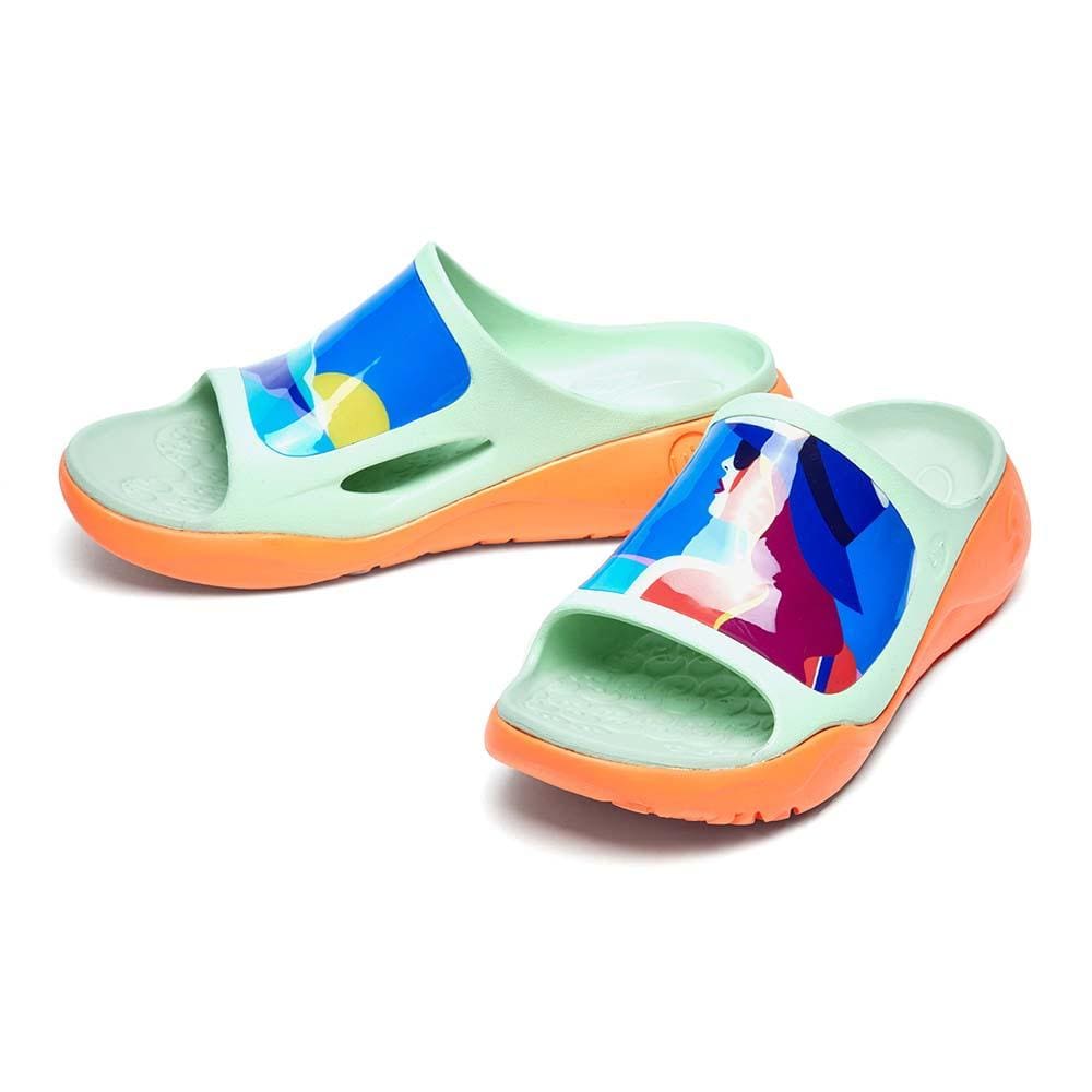 UIN Footwear Women Ocean Breeze Ibiza Slides Canvas loafers