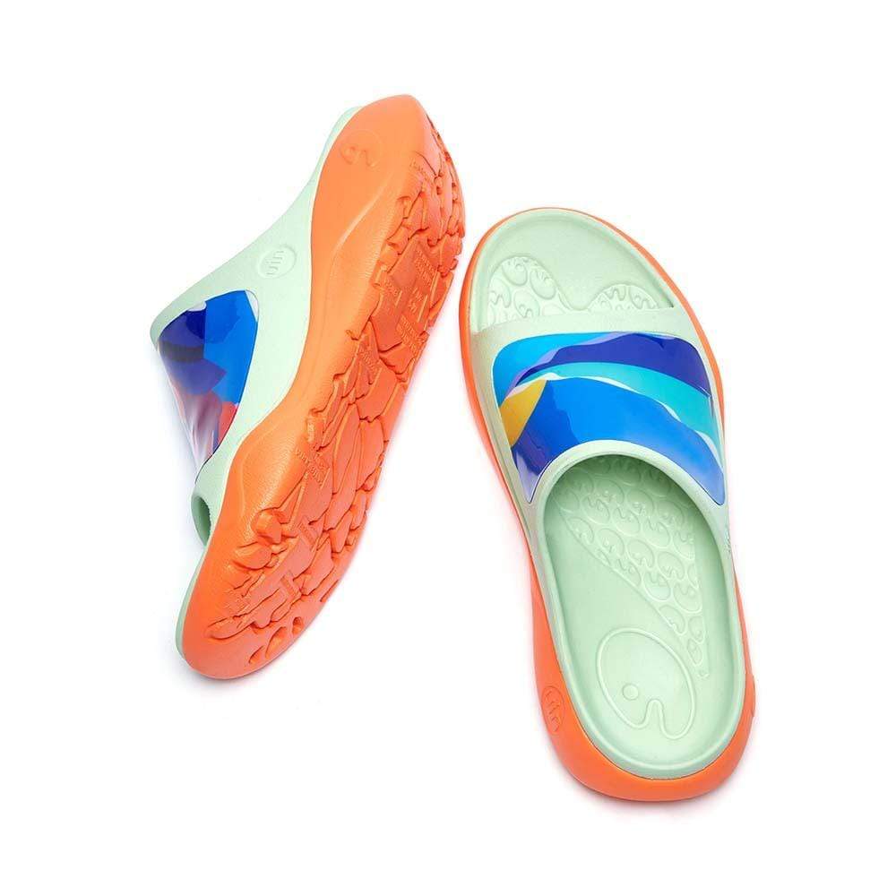 UIN Footwear Women Ocean Breeze Ibiza Slides Canvas loafers