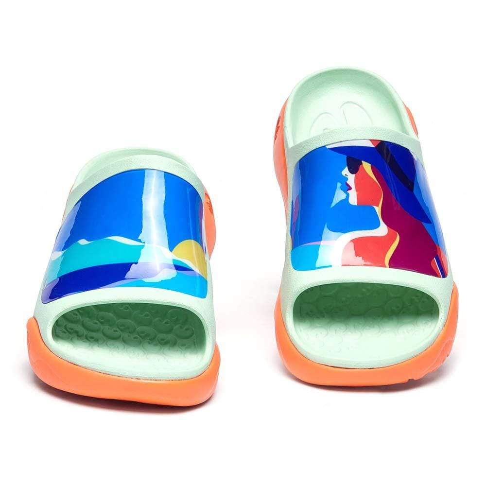 UIN Footwear Women Ocean Breeze Ibiza Slides Canvas loafers