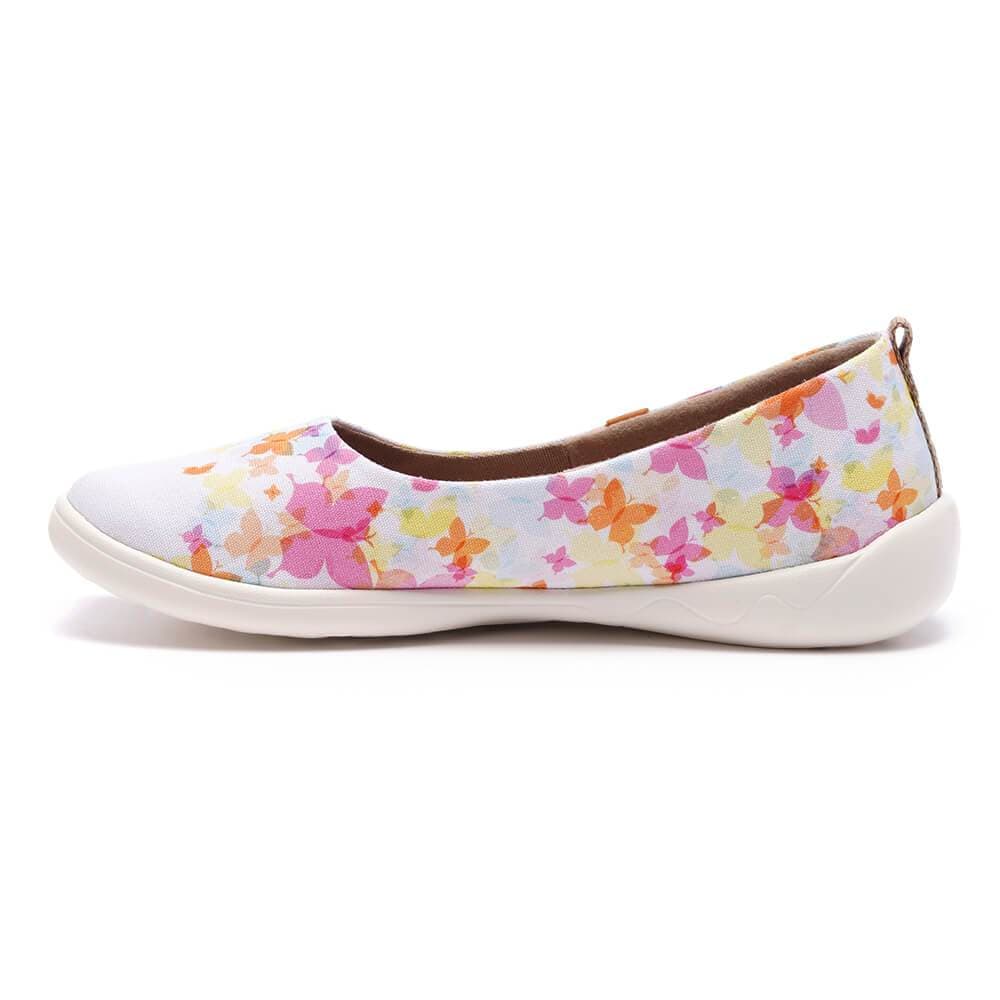 UIN Footwear Women Painted Butterflies Canvas loafers