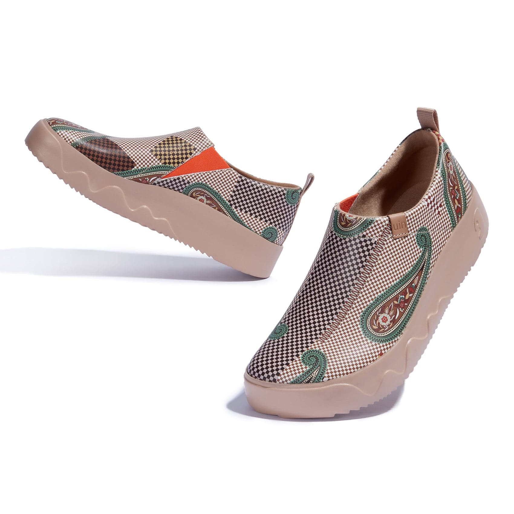 UIN Footwear Women Paisley Check II Toledo IX Women Canvas loafers