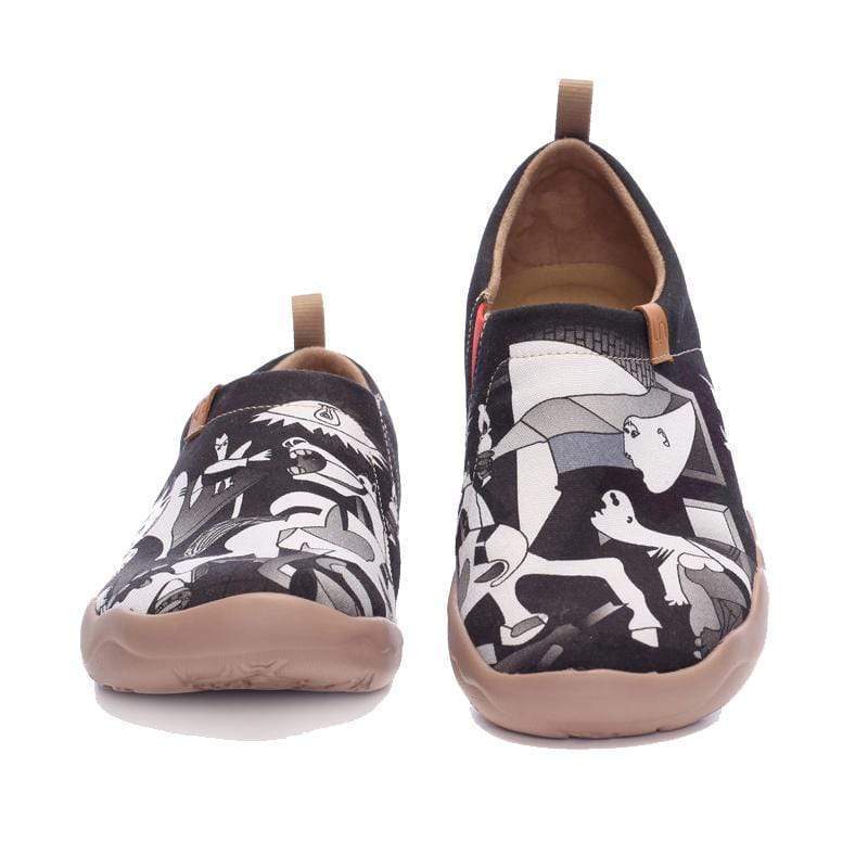 UIN Footwear Women Picasso's Guernica Canvas loafers