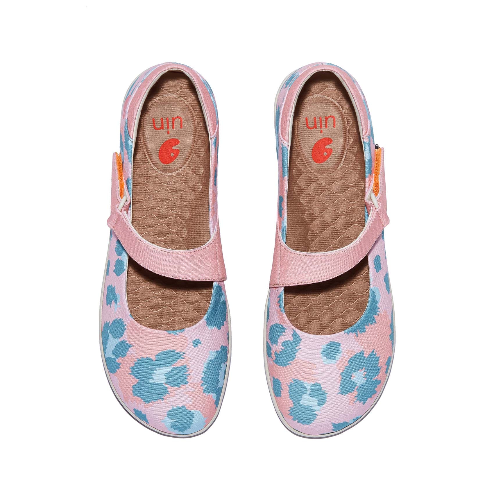 UIN Footwear Women Pink Blue Leopard Illetes III Women Canvas loafers