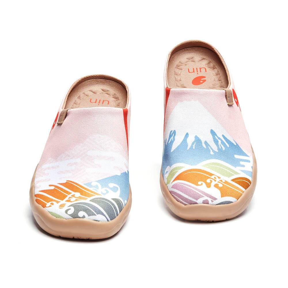 UIN Footwear Women Spring in Mount Fuji Slipper Canvas loafers