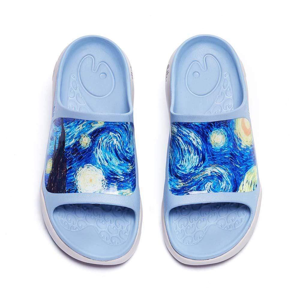 UIN Footwear Women Starry Night Ibiza Slides Canvas loafers