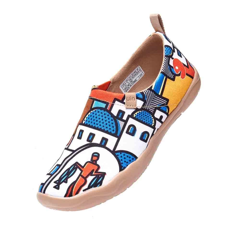 UIN Footwear Women Sunset in Santorini Canvas loafers