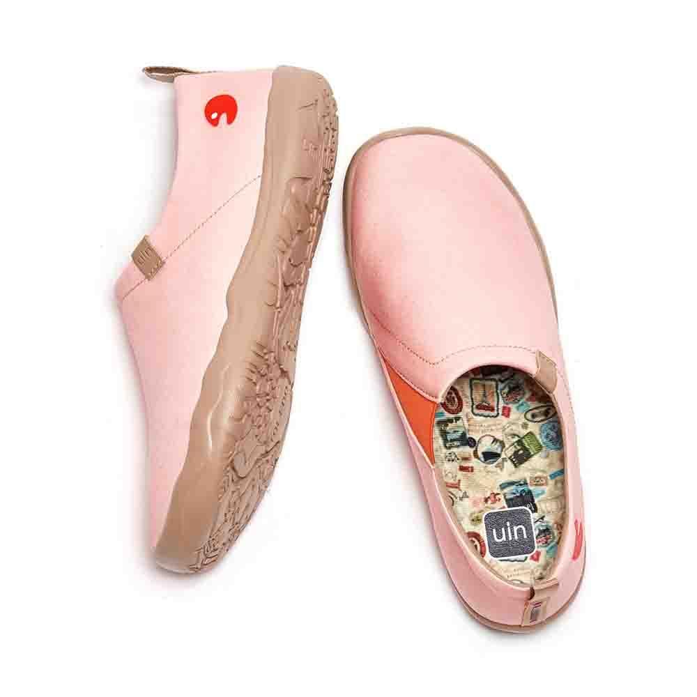 UIN Footwear Women Toledo Canvas Crystal Rose Canvas loafers