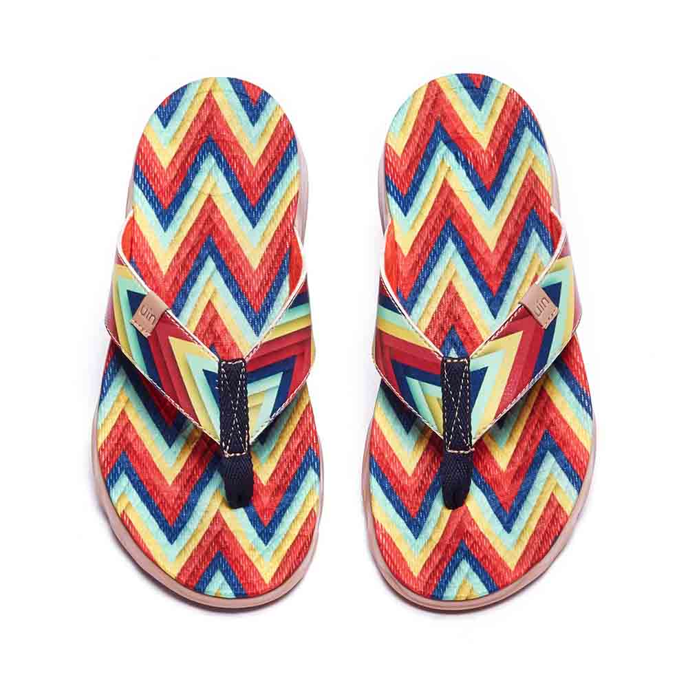 UIN Footwear Women Triangle Women Majorca Flip Flops Canvas loafers