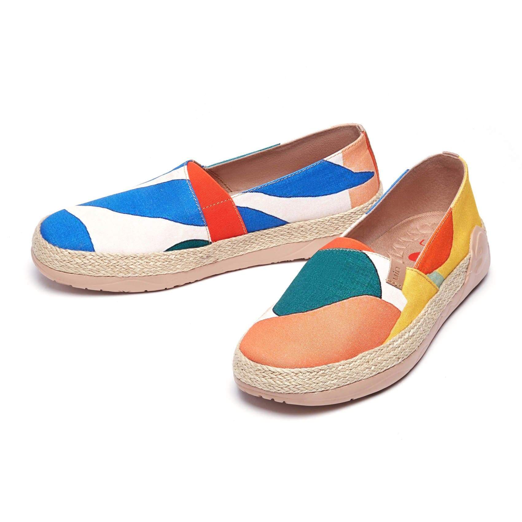 UIN Footwear Women Tropical Day Marbella Canvas loafers