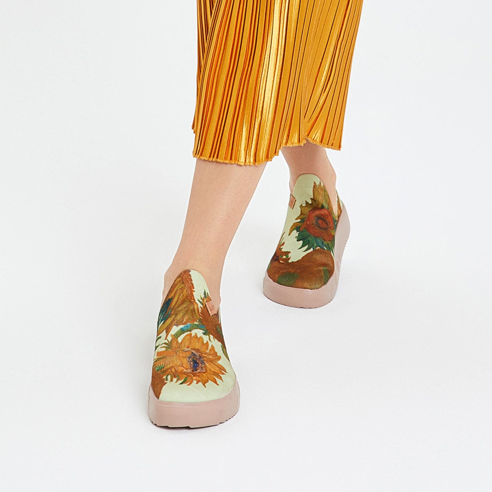 UIN Footwear Women Van Gogh Sunflowers Fuerteventura Women Canvas loafers